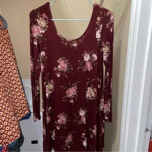 Forever 21 Long Sleeve Floral Dress | S
